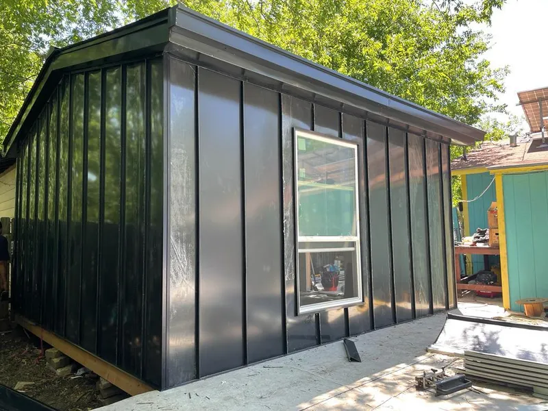 Black standing seam metal wall panels for Metal Roof Installation in Beaufort